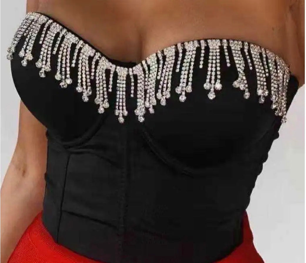 Corpetto strass