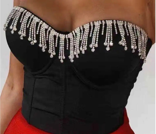 Corpetto strass
